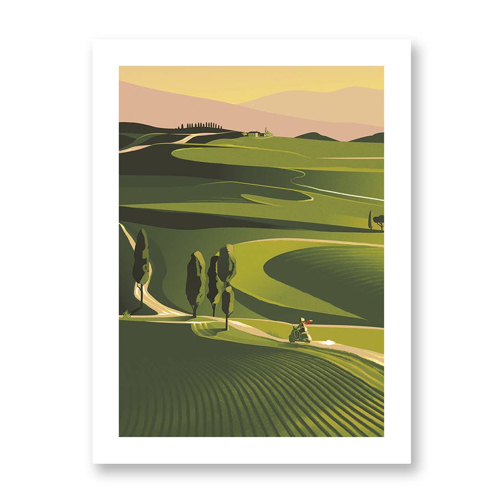 Poster artistico - Vacanze toscane - dim. 21 x 30 cm