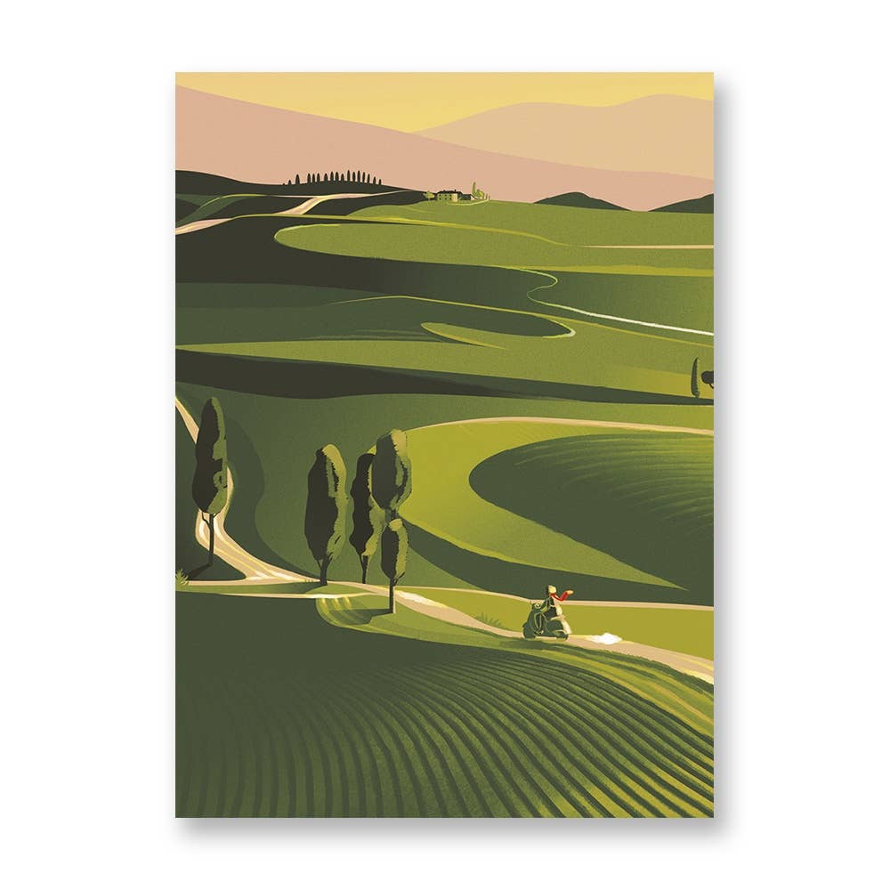 Poster artistico - Vacanze toscane - dim. 21 x 30 cm