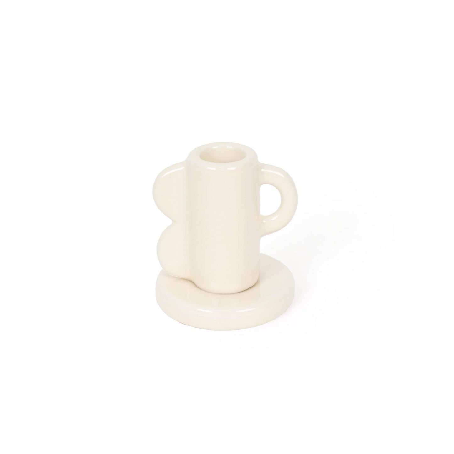 Portacandele stile vintage - colore beige