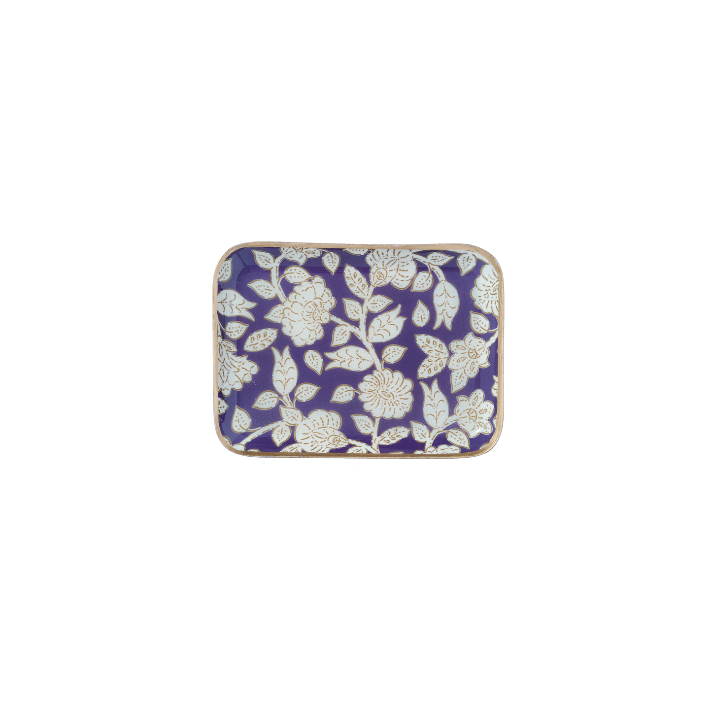 Vassoio Tiny in metallo smaltato - colore Viola - dim. 15,50 x 11,50 cm