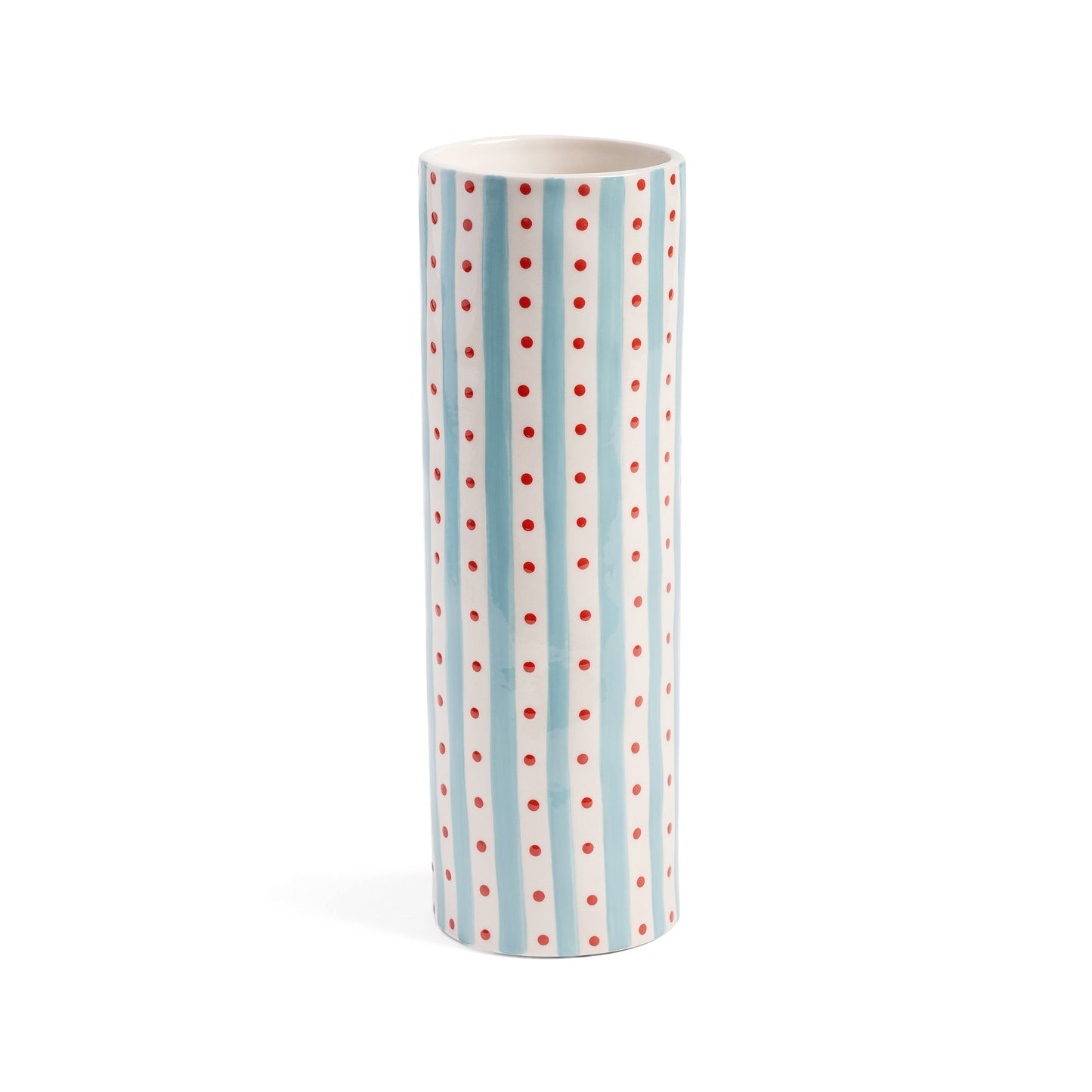 Vaso a righe e pois