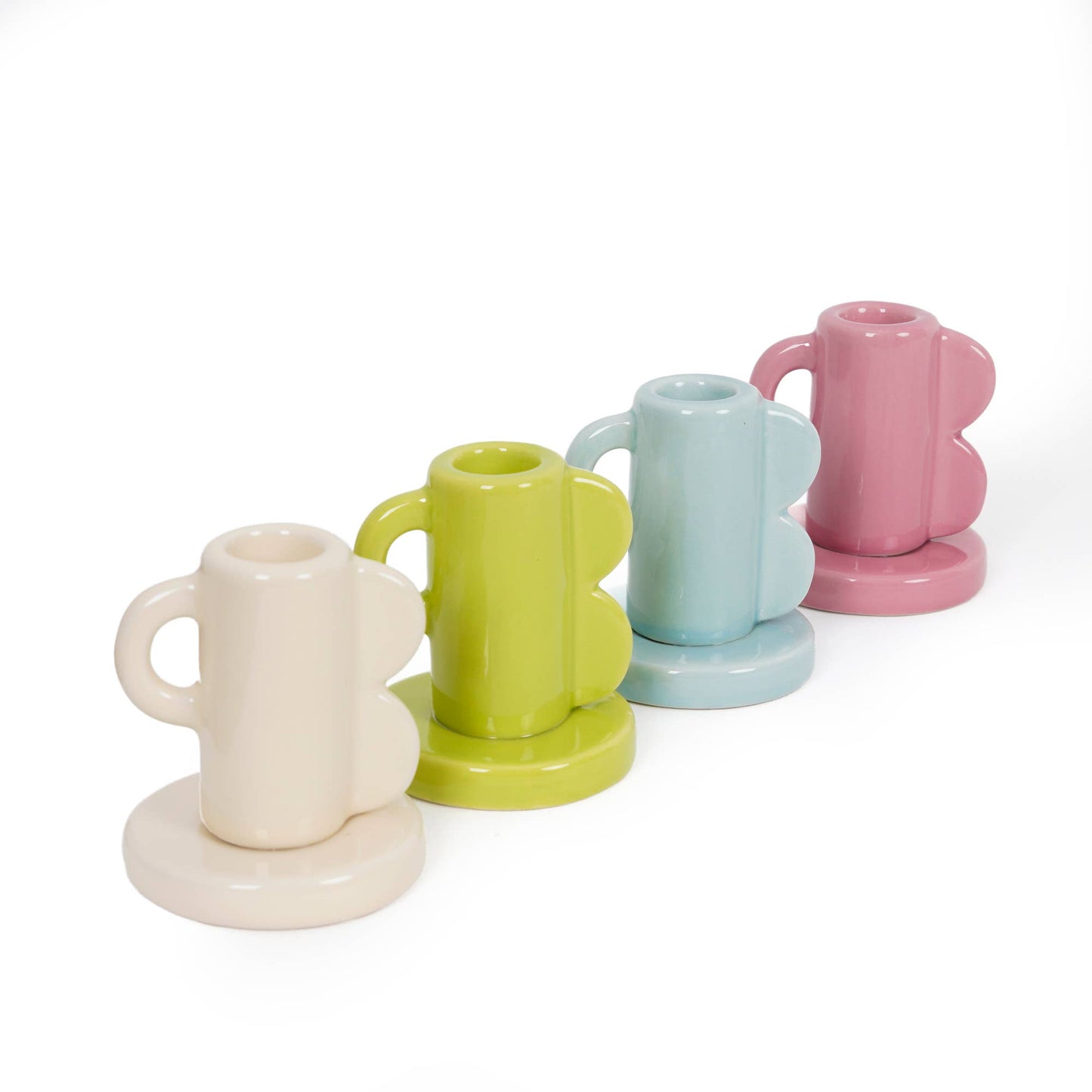 Portacandele stile vintage - colore beige