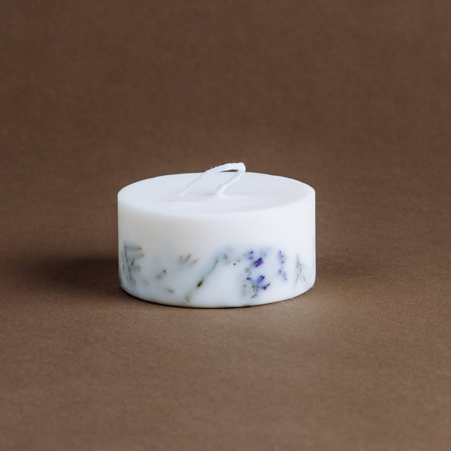 Mini candela al ginepro e al Limonium - candela biologica artigianale - Fatta a mano