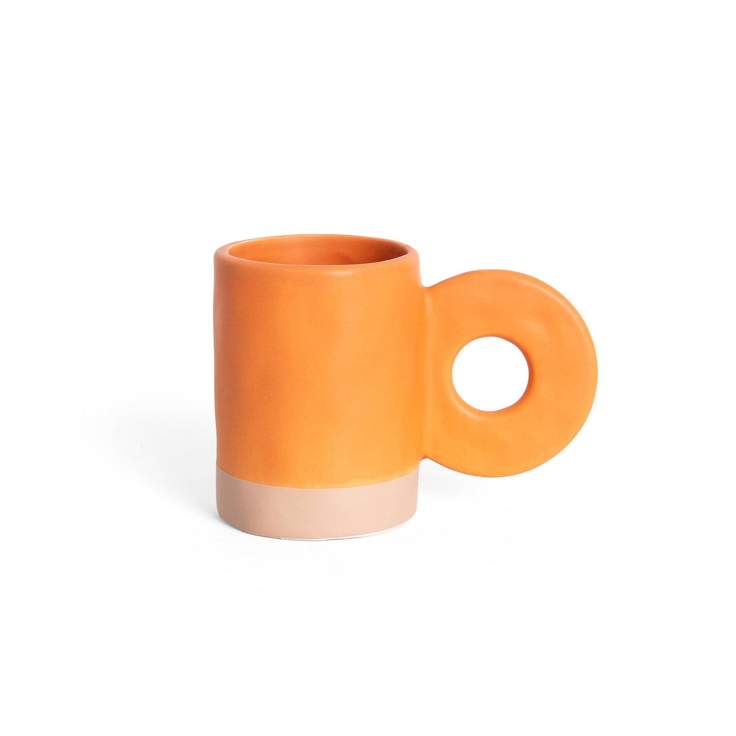 Tazza in ceramica per the o caffè - colore arancione opaco