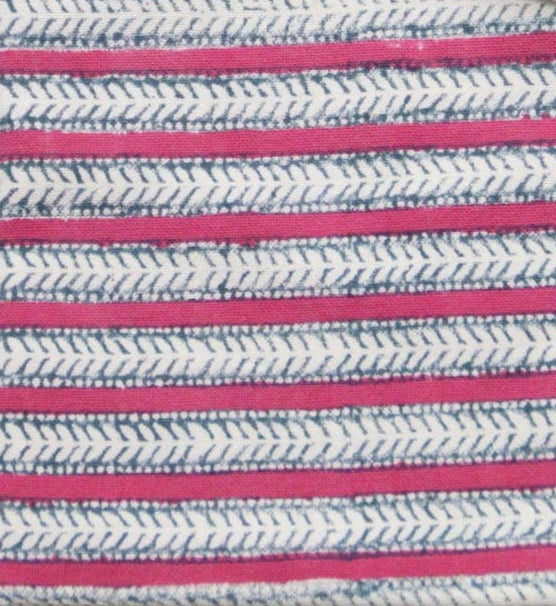 Strofinaccio da cucina Handmade - Modello Funkystripes Carmine - stampato a mano - 100% Cotone