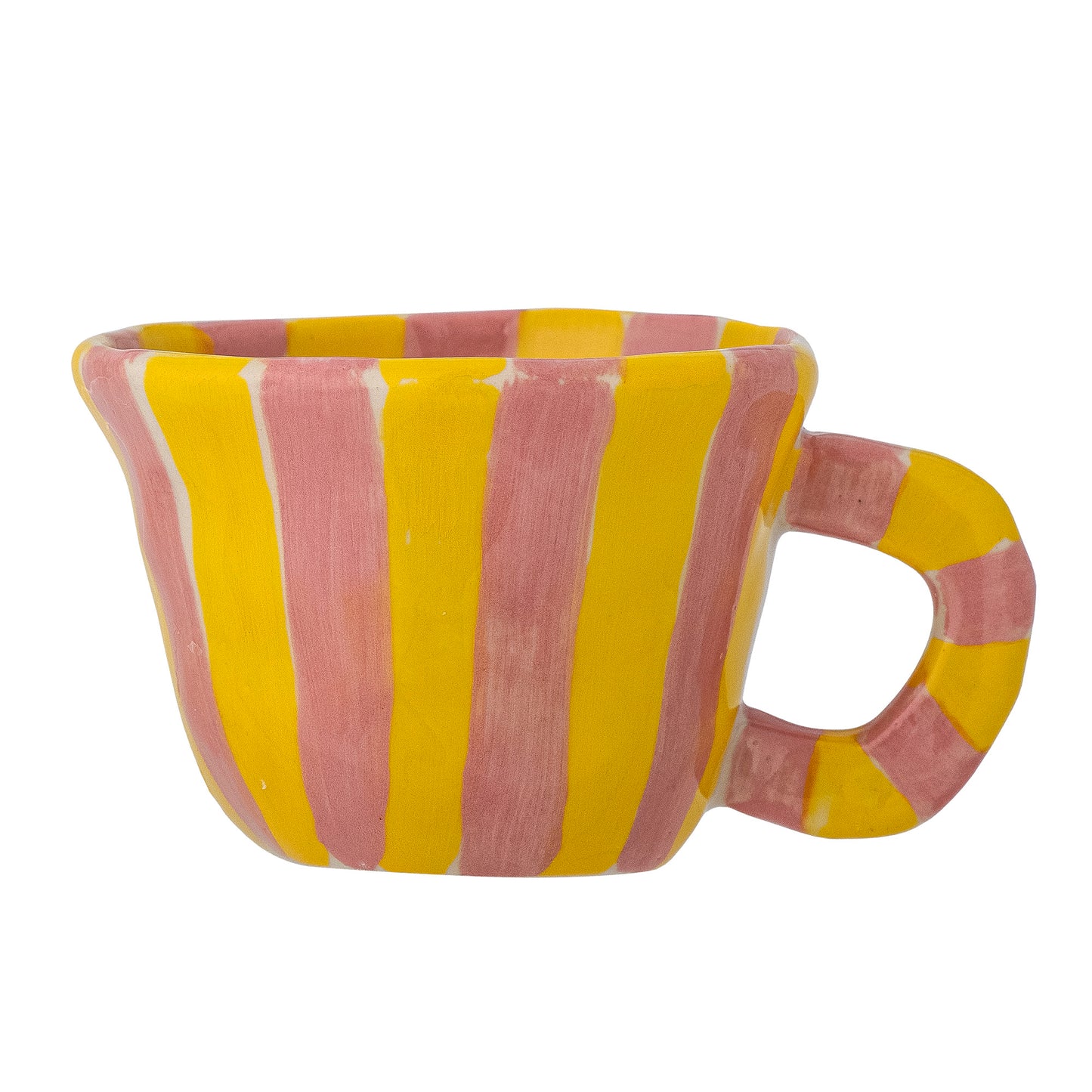 Tazza NINI - righe rosa e gialla