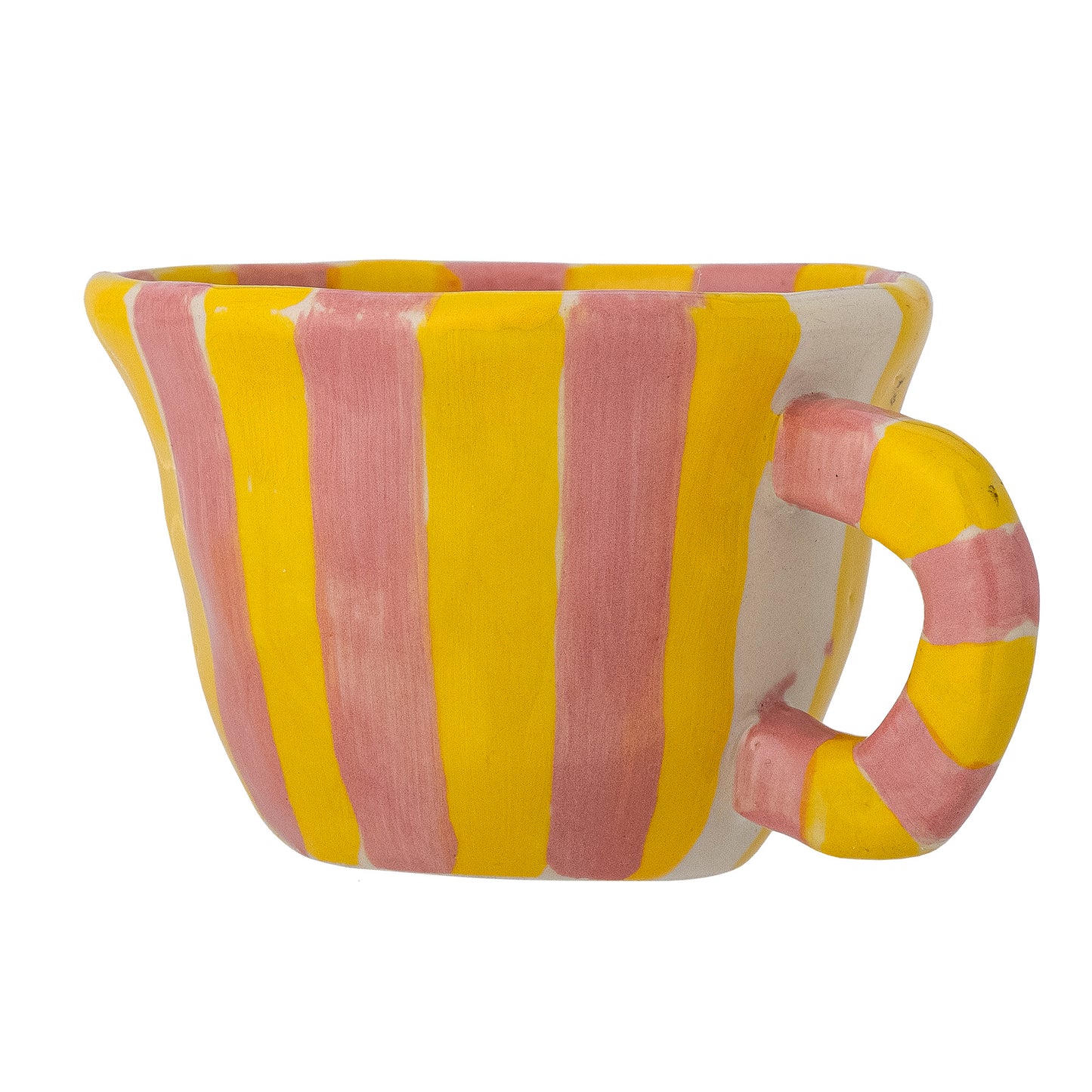 Tazza NINI - righe rosa e gialla