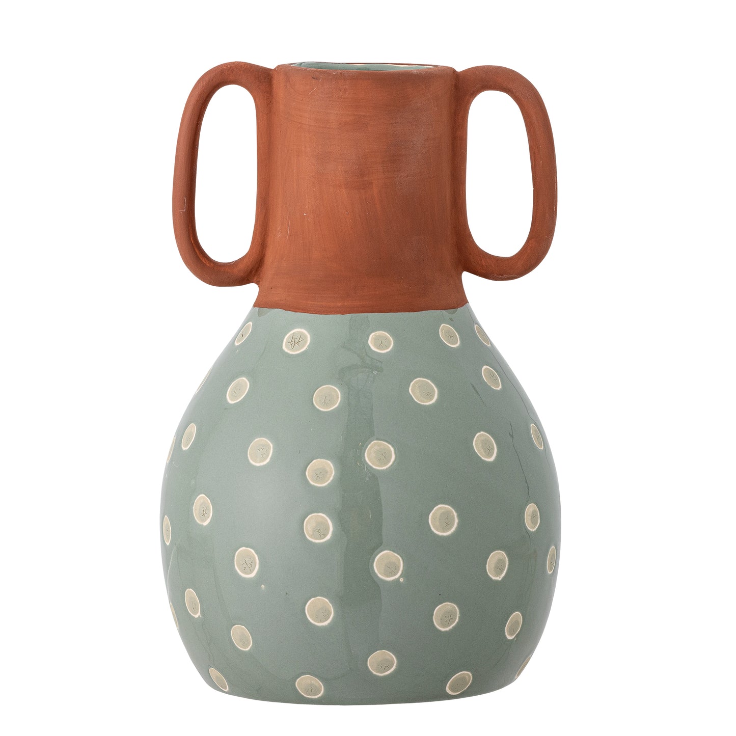Vaso Hercule - verde e terracotta