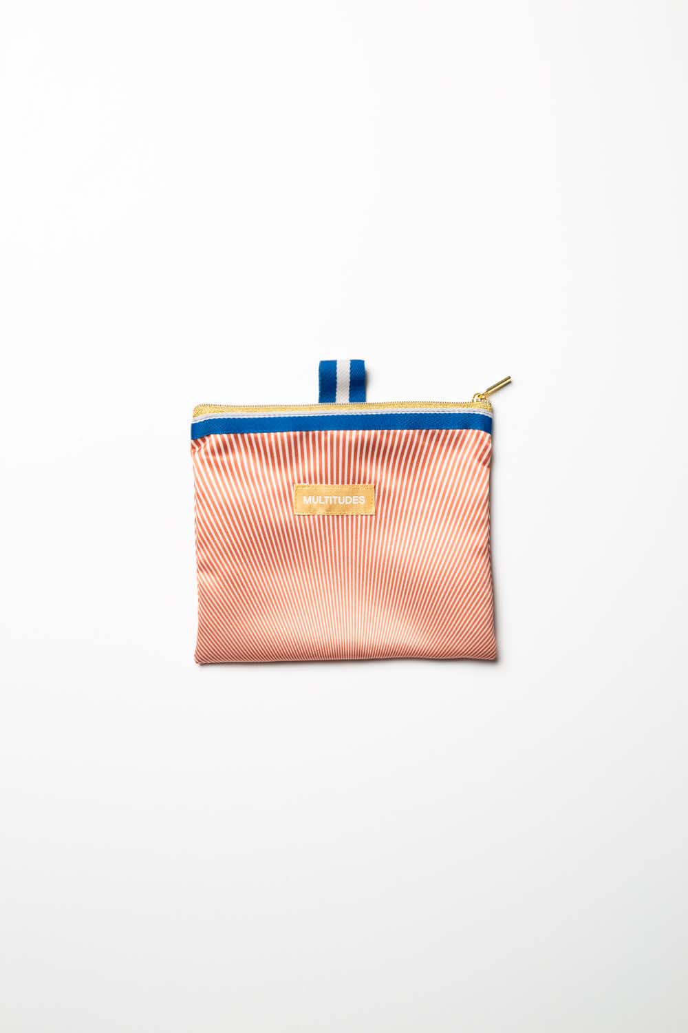 Pochette in raso plissettato - modello ANNA COBALT