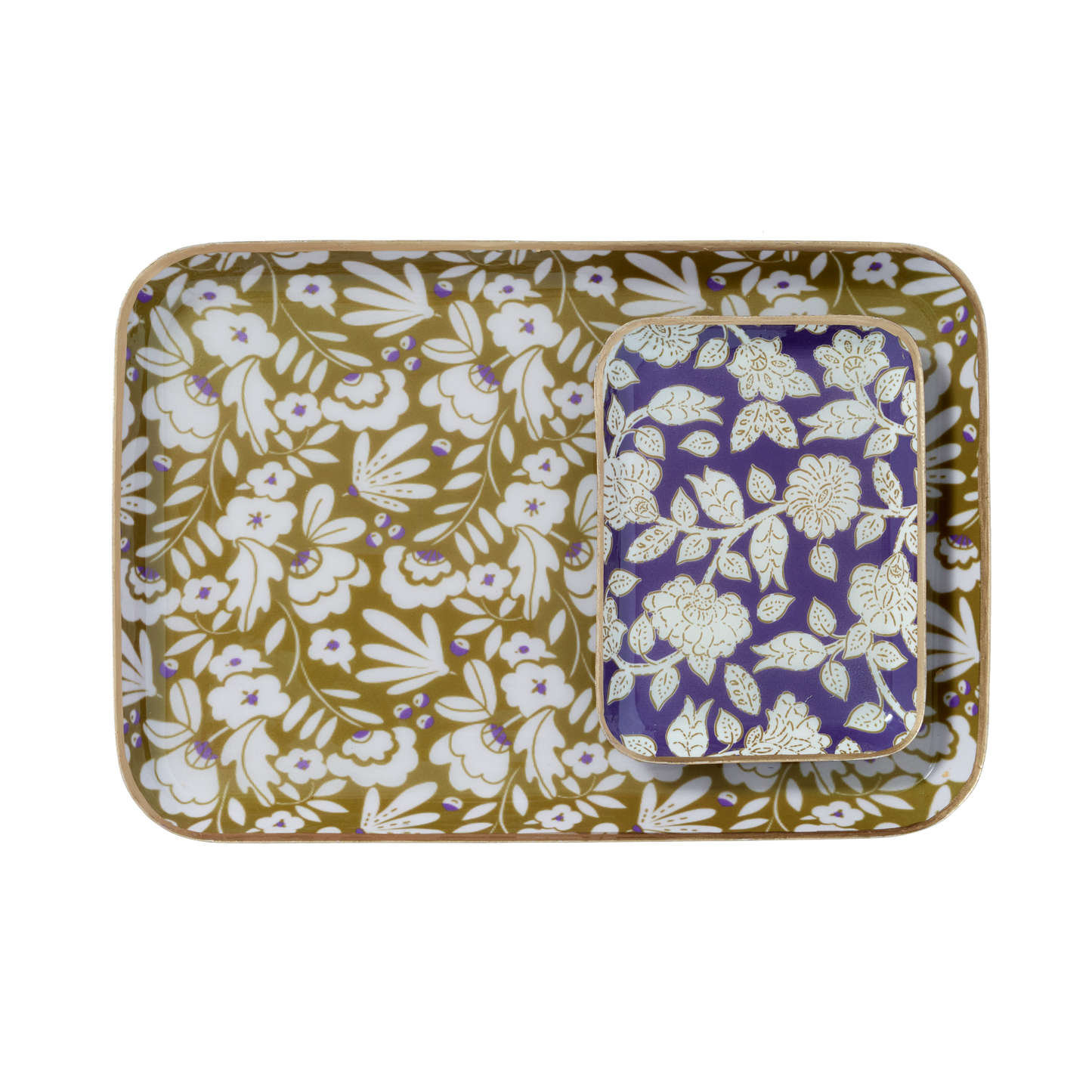 Vassoio Tiny in metallo smaltato - colore Viola - dim. 15,50 x 11,50 cm