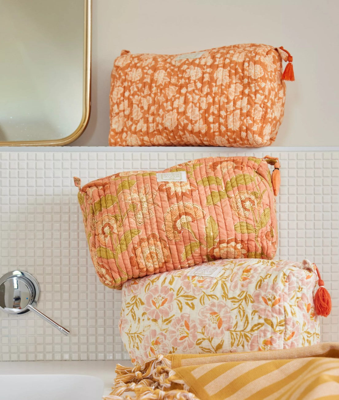 Beauty case in cotone stampato - Arushi Pumpkin