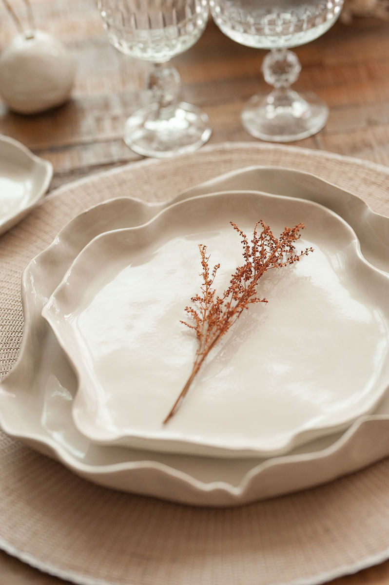 Piatto principale/vassoio - Collezione White Lotus