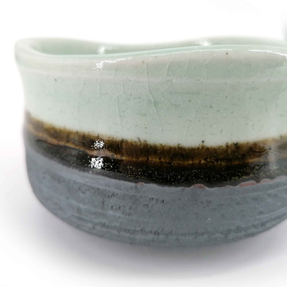 Ciotola giapponese in ceramica, blu, marrone e grigio - BURURAIN