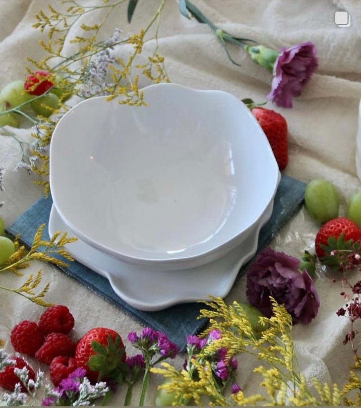 Piatto fondo/ciotola - Collezione White Lotus