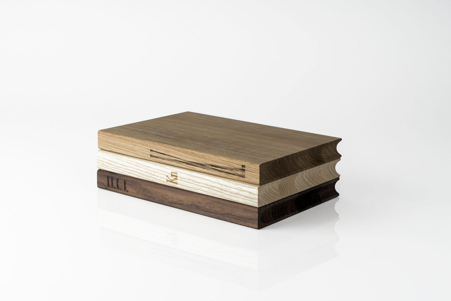 Tagliere in legno a forma di libro - KN BOOK - set di 3 pezzi - KnIndustrie