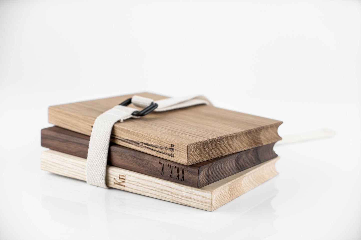 Tagliere in legno a forma di libro - KN BOOK - set di 3 pezzi - KnIndustrie