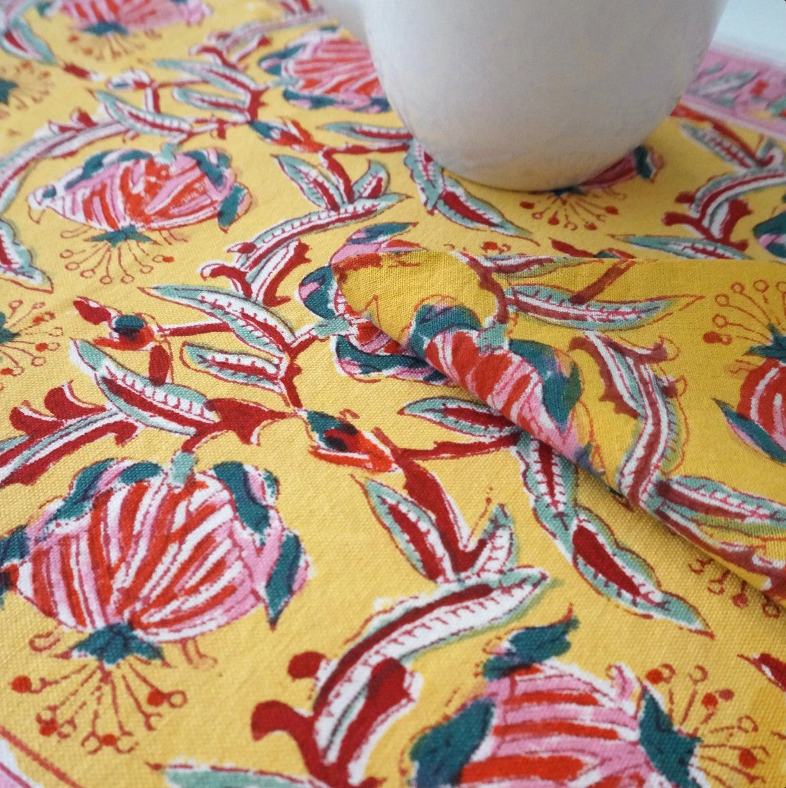 Set - 1 Tovaglietta ed 1 tovagliolo "Indi Yellow"