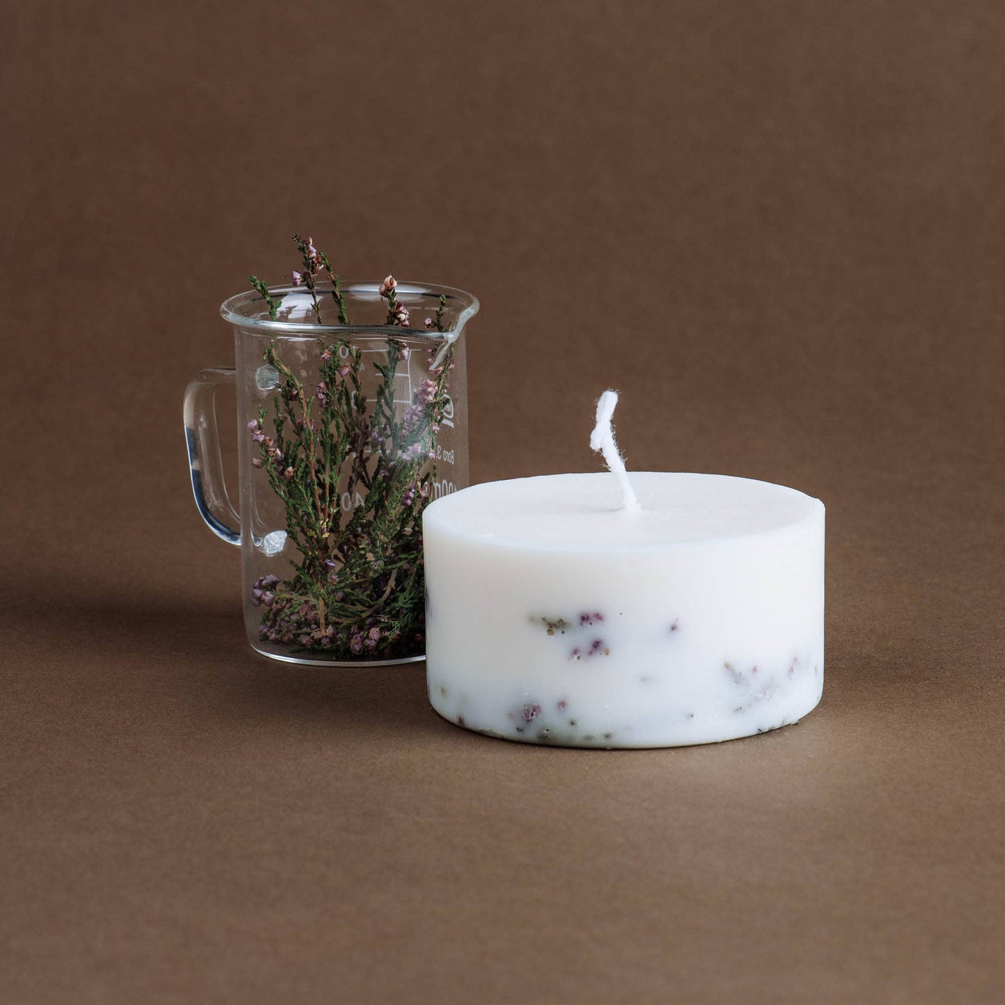 Mini candela Erica - Candela biologica artigianale - Fatta a mano