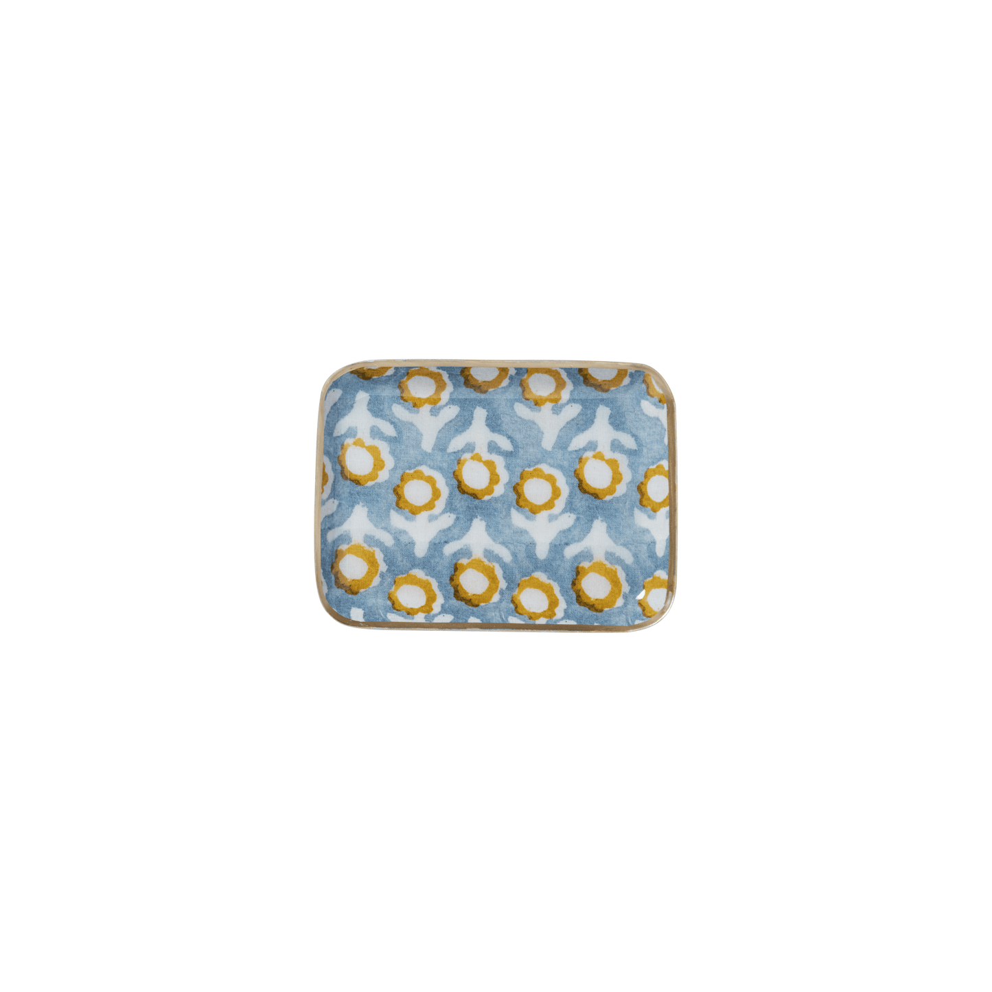 Vassoio Tiny in metallo smaltato - colore Isha Bleu - dim. 15,50 x 11,50 cm