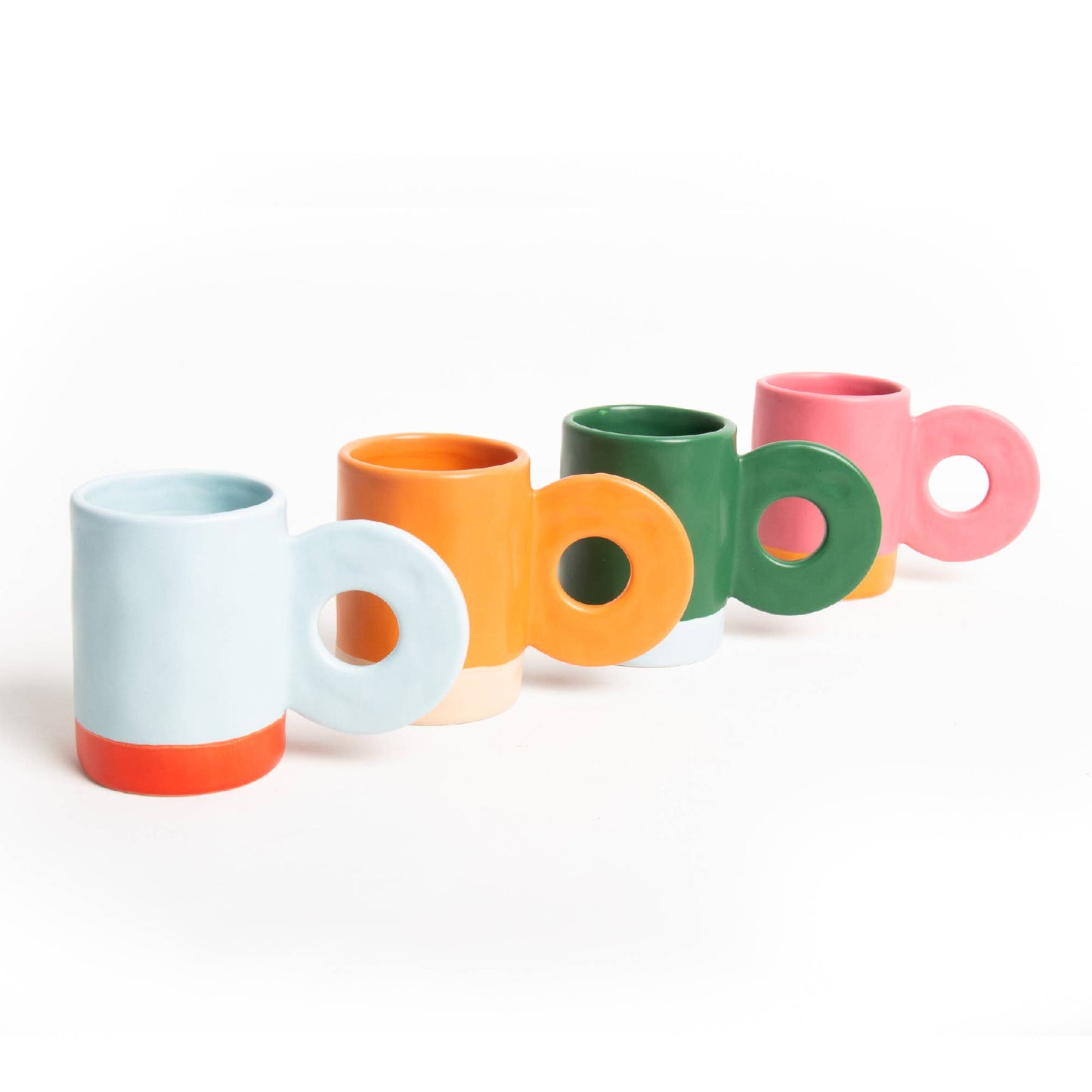 Tazza in ceramica per the o caffè - colore arancione opaco