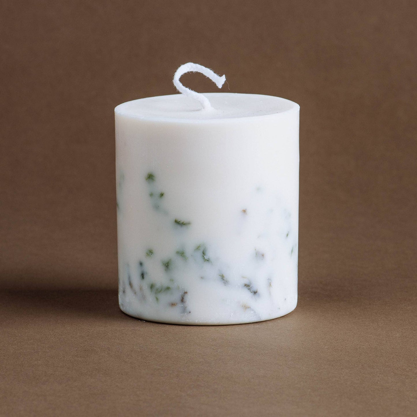 Candela al muschio - Candela botanica artigianale - Fatta a mano