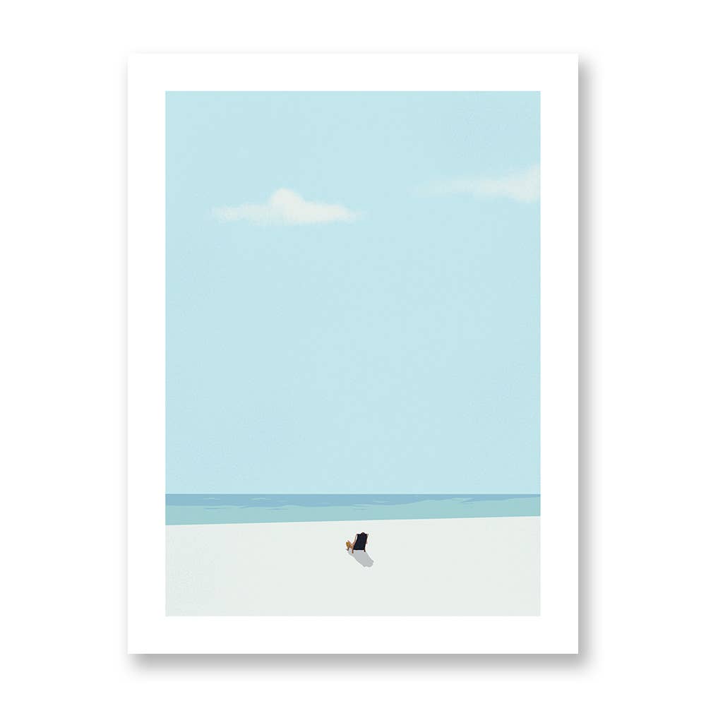 Poster artistico - Spiaggia bianca - di. 21 x 30 cm