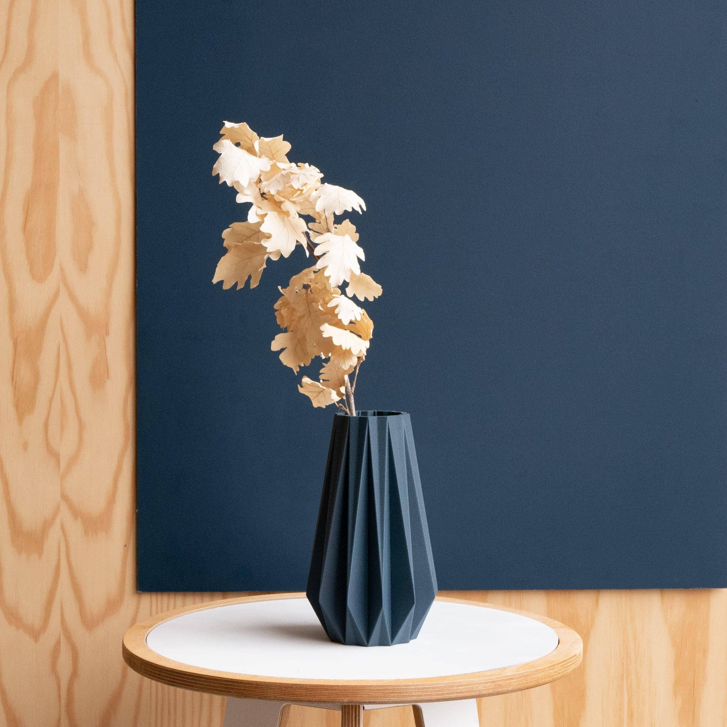 Vaso - modello ORIGAMI h. 15 cm BLU - perfetto per fiori secchi o freschi!