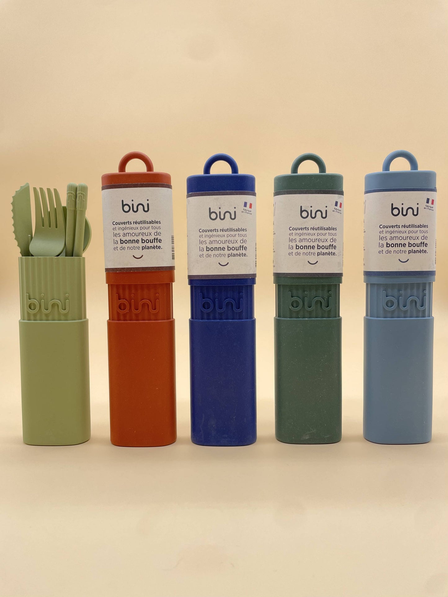 Kit di posate riutilizzabili - Binikit - 5 colori colori disponibili