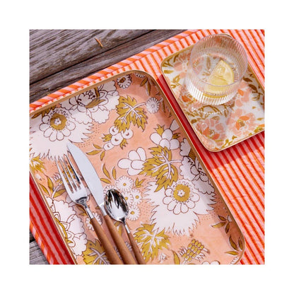 Vassoio Tiny in metallo smaltato - Petunia Rosa - dim. 15,50 x 11,50 cm