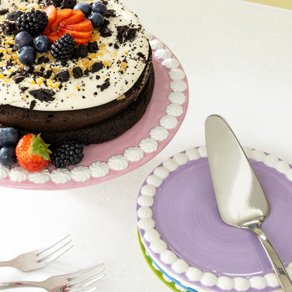 Piatto da portata per torte - whip rosa