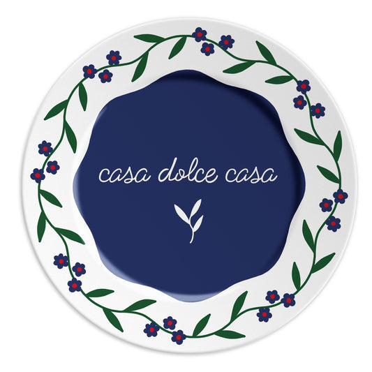 CASA DOLCE CASA - Piatto in porcellana con scritta