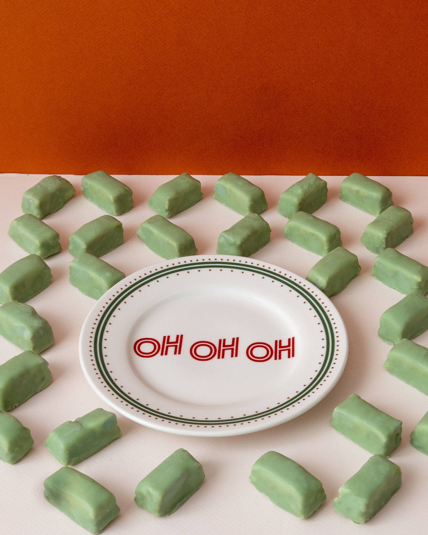 OH OH OH -Piatto in porcellana regalo perfetto per il Natale