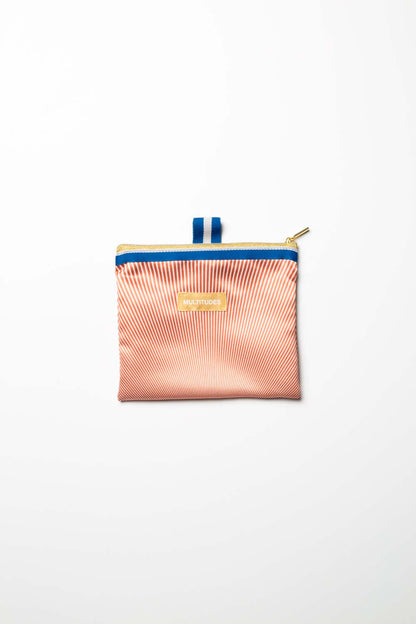 Pochette in raso plissettato - modello ANNA COBALT