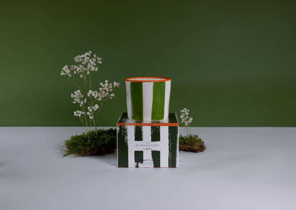 L'OBJET di SEVENREEDS - CANDELA PROFUMATA - CHAMPS-ÉLYSÉES RIGATA VERDE - 320 G