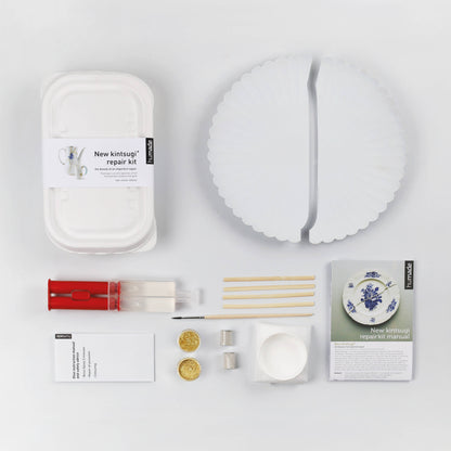 Kit Kintsugi - oro e oro - Riparazione ceramica fai da te