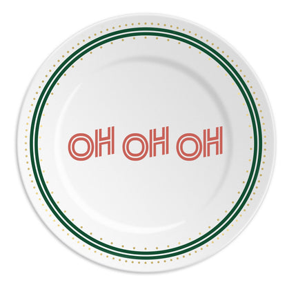 OH OH OH -Piatto in porcellana regalo perfetto per il Natale