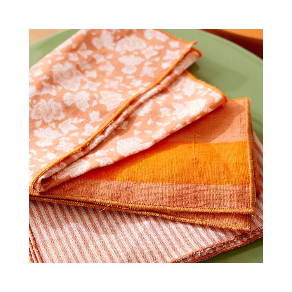 Set di 2 Tovaglioli - Righe Pumpkin