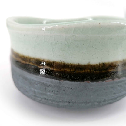 Ciotola giapponese in ceramica, blu, marrone e grigio - BURURAIN
