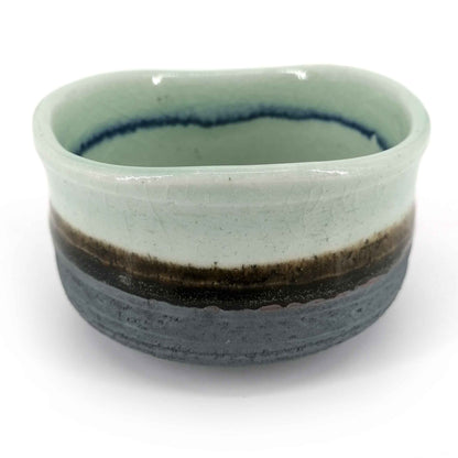 Ciotola giapponese in ceramica, blu, marrone e grigio - BURURAIN