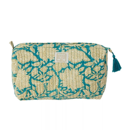 Beauty case in cotone stampato - Chandra Blue Lake