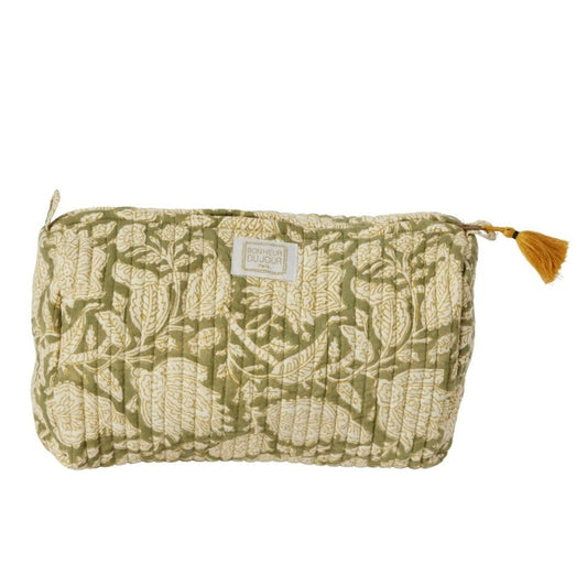 Beauty case in cotone stampato - Chandra Kaki