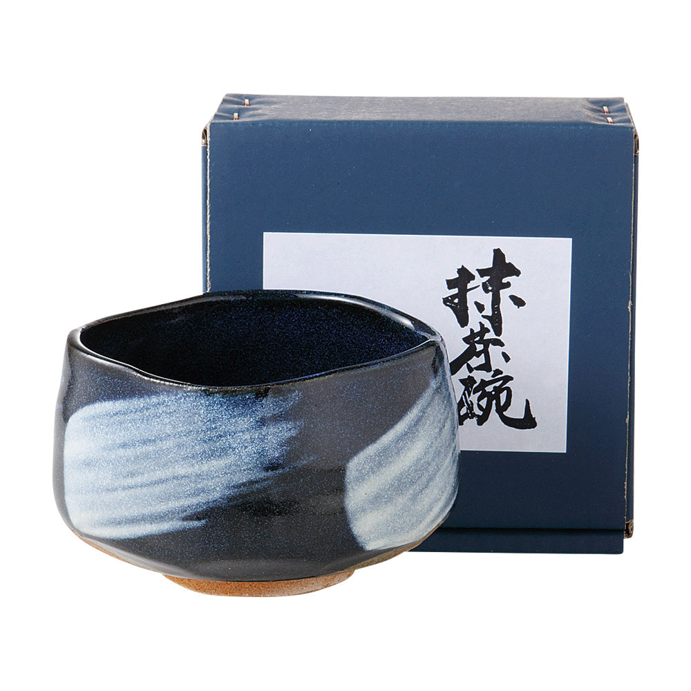 Ciotola tradizionale giapponese blu in argilla - KON UWAGUSURI SHIROHAKE