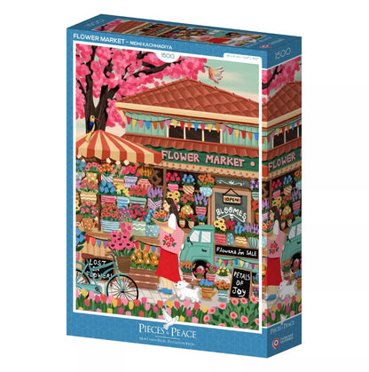 Puzzle da 1500 pezzi - Mercato dei fiori
