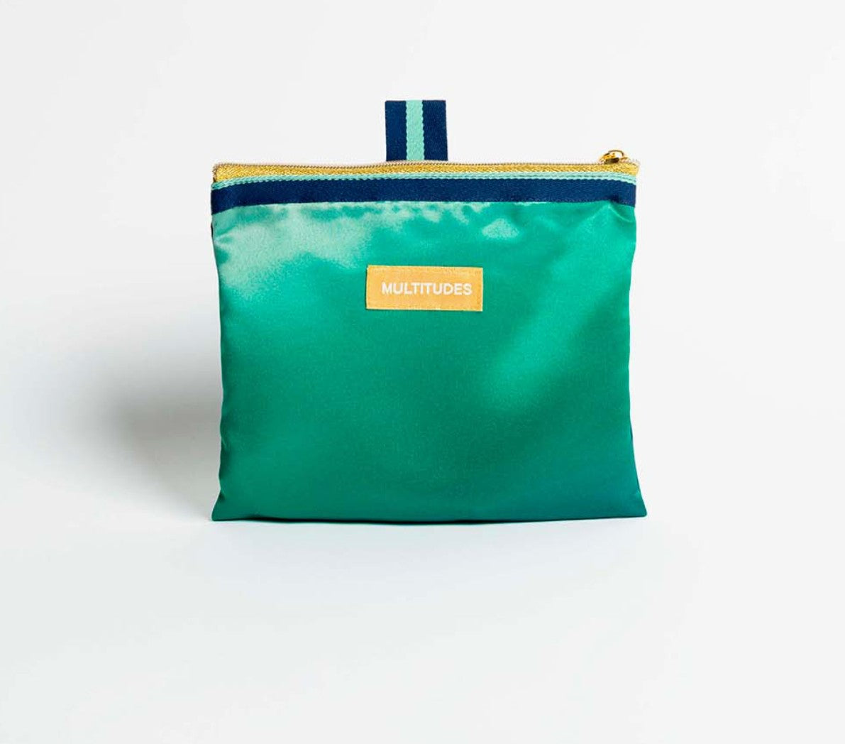 Pochette in raso plissettato - modello MONICA VERDE