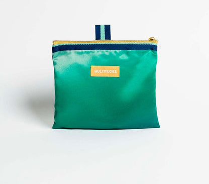 Pochette in raso plissettato - modello MONICA VERDE