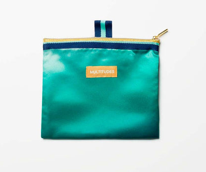 Pochette in raso plissettato - modello MONICA VERDE