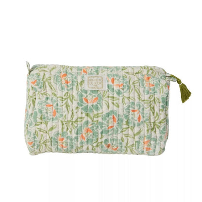 Beauty case in cotone stampato -  Petunia Blue