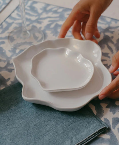 Piatto per il dolce o l'antipasto - Collezione White Lotus