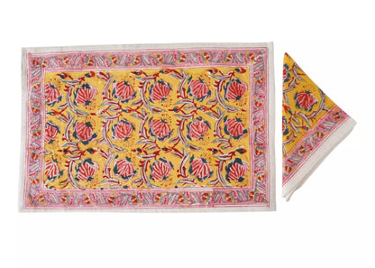 Set - 1 Tovaglietta ed 1 tovagliolo "Indi Yellow"