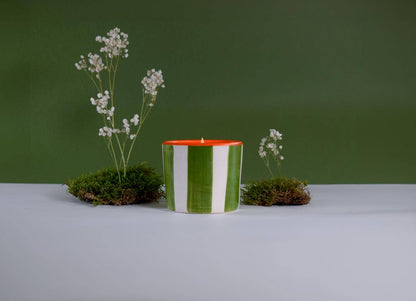 L'OBJET di SEVENREEDS - CANDELA PROFUMATA - CHAMPS-ÉLYSÉES RIGATA VERDE - 320 G